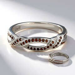 Anello placcato in platino con Diamante Fancy