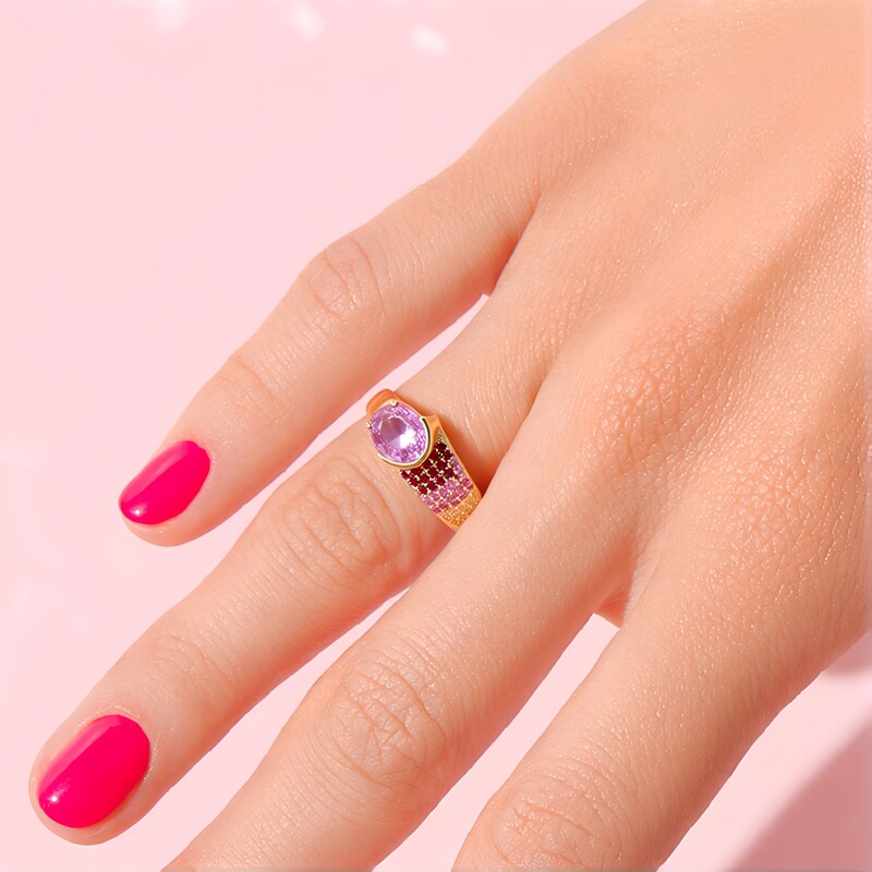 Bague en or et Kunzite de Patroke (Adela Gold)