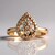 Anello in oro con Diamante Rose de France SI1 di Argyle (Annette)
