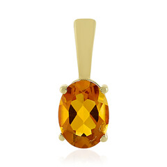 Pendentif en or et Citrine brandy