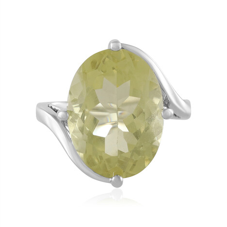 Anillo en plata con Quarzo limón