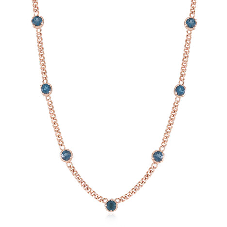 Collier en argent et Topaze bleu de Londres (Adela Silber)