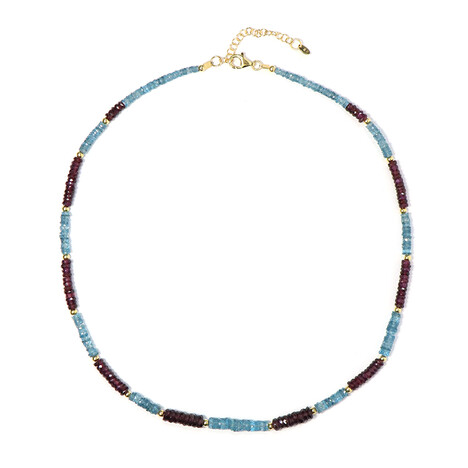 Collier en argent et Grenat du Mozambique