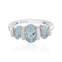 Bague en argent et Aigue-marine du Brésil