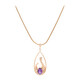 Sibirischer Amethyst-Silberhalskette