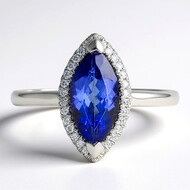 Anillo en oro con Tanzanita AAA (CIRARI)