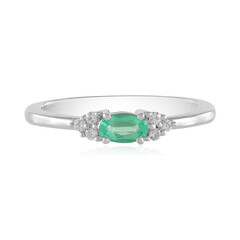 Bague en argent et Emeraude de Colombie
