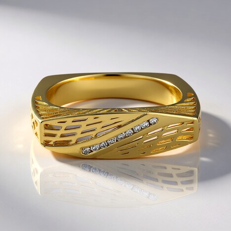 Anello in oro con Diamante I2 (J) (Ornaments by de Melo)