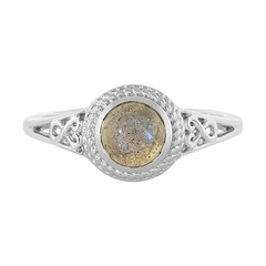 Anillo en plata con Labradorita