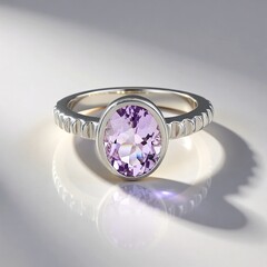 Anello in argento con Ametista Rose de France