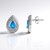 Orecchini in argento con Apatite Blu Neon
