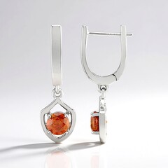 Orecchini in argento con Sfalerite