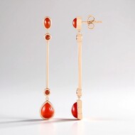 Pendientes en plata con Cornalina (KM by Juwelo)