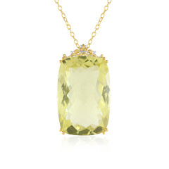 Ouro Verde Quartz Silver Necklace (Gems en Vogue)