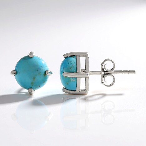 Orecchini in argento con Turchese Blu Mohave (Faszination Türkis)