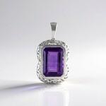 Ciondolo in argento con Ametista (Ornaments by de Melo)