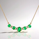 Collana in oro con Smeraldo Zambia