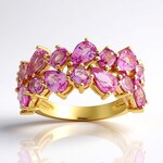 Anello in oro con Zaffiro Rosa di Tuléar (de Melo Gold)