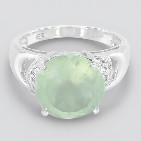 Anello in argento con Prehnite