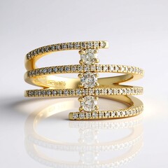 Bague en or et Diamant chocolat I2
