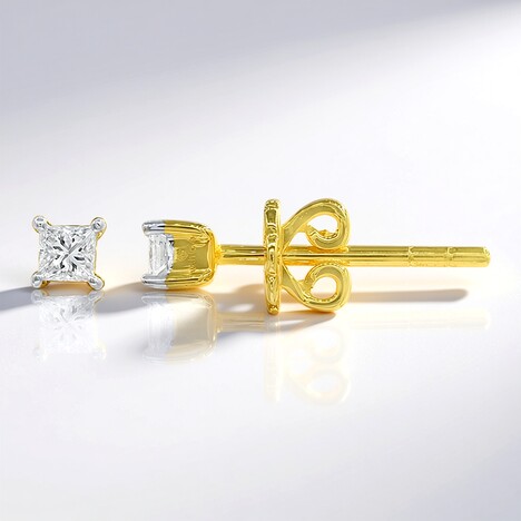 Orecchini in oro con Diamante SI1 (G) (Annette)
