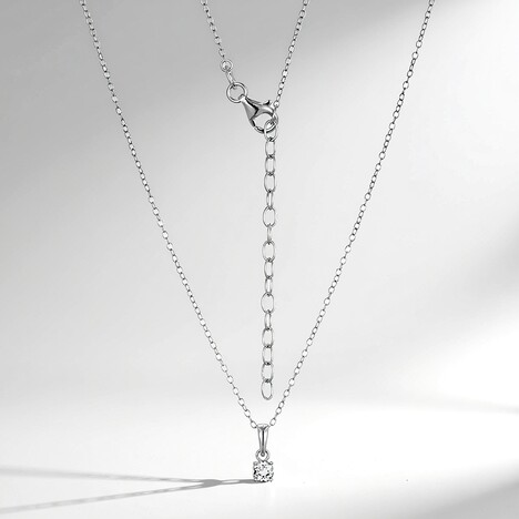 Collana in argento con Topazio Bianco