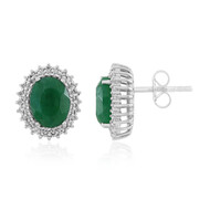 Orecchini in argento con Berillo color smeraldo