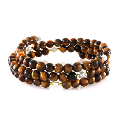 Bracciale in acciaio con Occhio di Tigre (Riya)