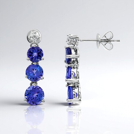 Orecchini in oro con Tanzanite AAA