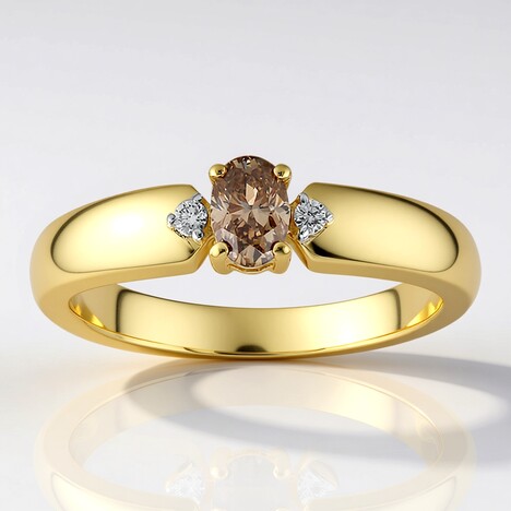 Bague en or et Diamant Cognac d'Argyle I3 (Mark Tremonti)