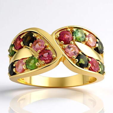 Anillo en plata con Turmalina rosa de Brasil (de Melo Essence)