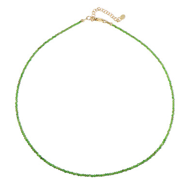 Collana in argento con Diopside Russo