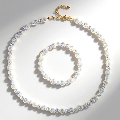 Parure in argento con Quarzo Aura Angel