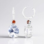 Orecchini in argento con Quarzo Blue Moon