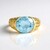Bague en argent et Topaze bleu ciel (Ornaments by de Melo)