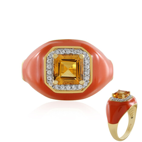 Madeira-Citrin-Silberring (M de Luca)