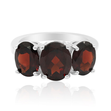 Anello in argento con Granato Mozambico