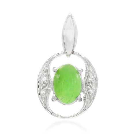 Kaiserlicher Chrysopras-Silberanhänger