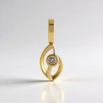 Pendentif en argent et Diamant champagne I3