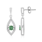 Grüner Apatit-Silberohrringe