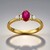 Anello in oro con Rubino Mozambico AAA (CIRARI)