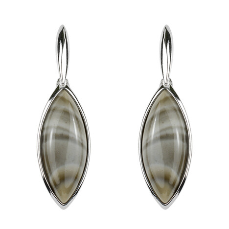 Zilveren oorbellen met Heiligkruis Vuurstenen (dagen)