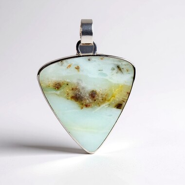Zawieszka ze srebra platynowanego - Chalcedon Pacific