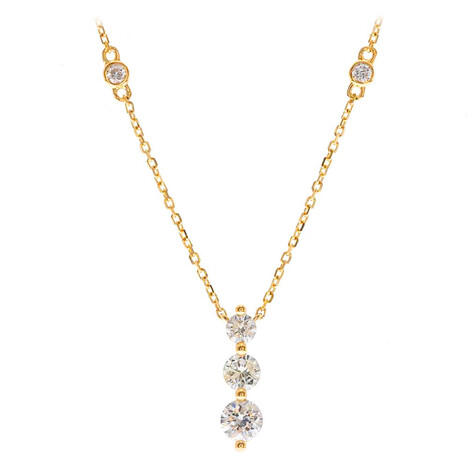 Gouden halsketting met SI1 (H) Diamanten (CIRARI)