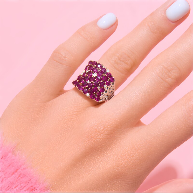 Rhodolite Silver Ring (Dallas Prince Designs)