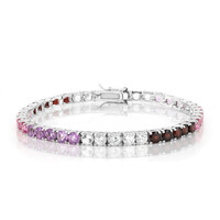 Edelstein-Silberarmband