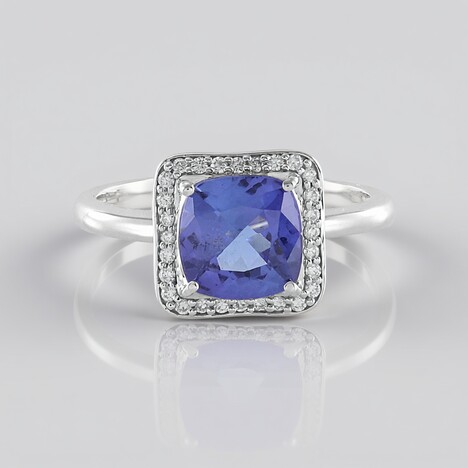 Anello in oro con Tanzanite AAA (AMAYANI)