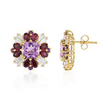 Boucles d'oreilles en argent et Améthyste Rose de France (de Melo Essence)