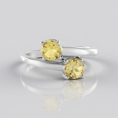 Anello in argento con Berillo Giallo