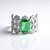 Bague en argent et Fluorite verte